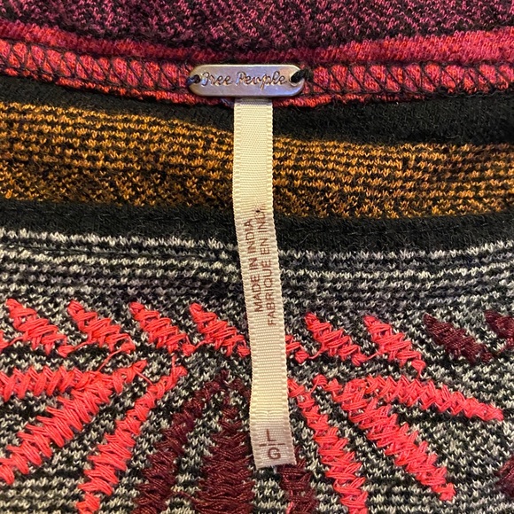 Free People embroidered stripped cotton boho swing tank - Picture 6 of 6